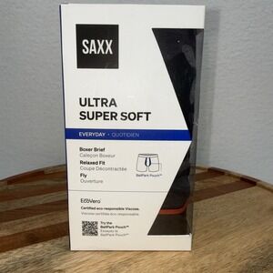 SAXX Mens Ultra Super Soft Camo Black Boxer Brief Ballpark Pouch Sz 3XL